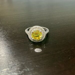Sterling Silver CZ Ring - Size 6